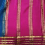 Rani Pink & Royal Blue Dual‑Tone Saree