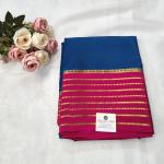Rani Pink & Royal Blue Dual‑Tone Saree