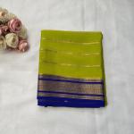 Lime Green & Royal Blue Dual‑Tone Saree