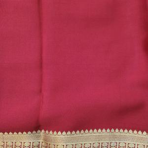 Crimson Red Gold Zari Checked Silk Saree