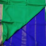 Kelly Green & Royal Blue Dual‑Tone Saree