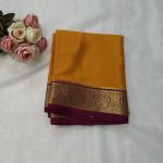 Mustard Yellow & Wine Dual‑Tone Saree