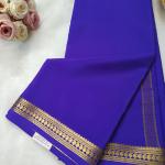 Royal lavender Mango Zari Border Saree