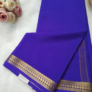 Royal lavender Mango Zari Border Saree