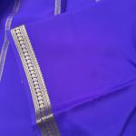 Royal lavender Mango Zari Border Saree