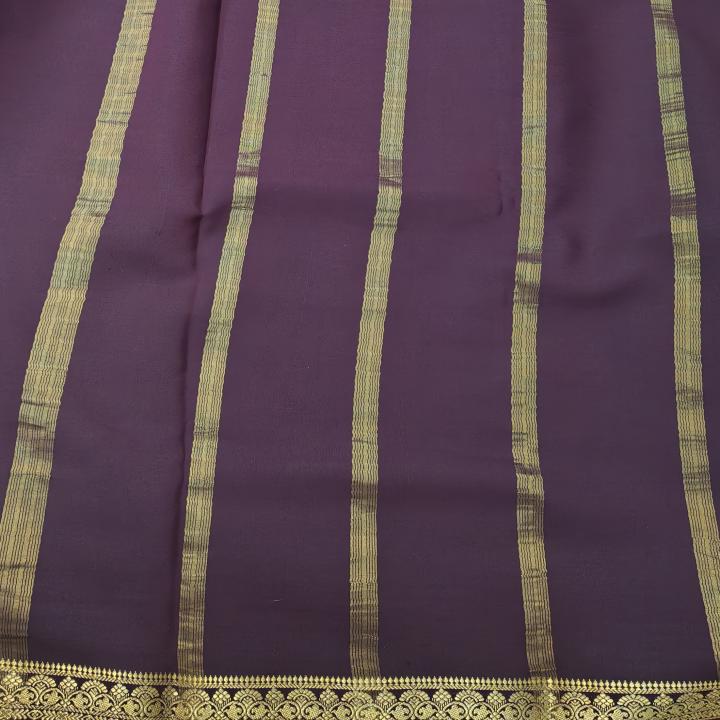Dark Wine Zari Border Saree
